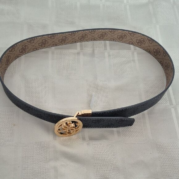Guess Black Belt with Gold Logo Buckle - Picture 11 of 16